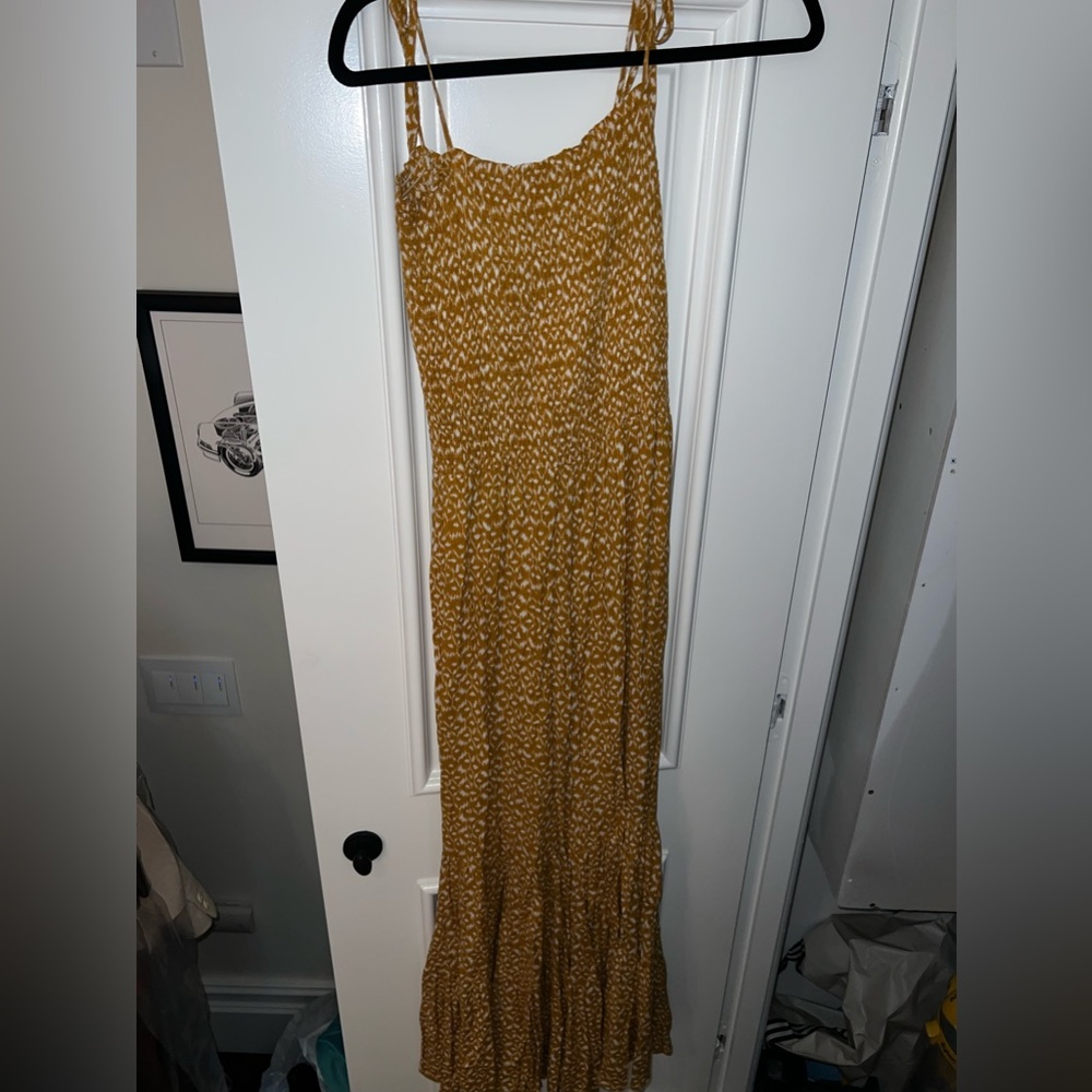 Yellow Pattern Jumpsuit Flair Bottom